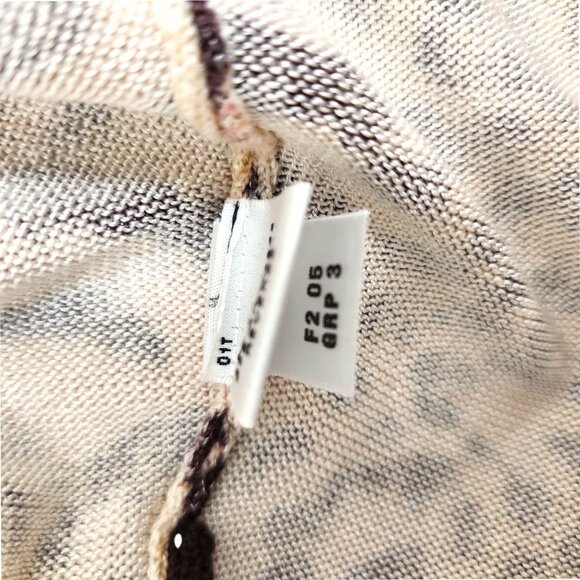 St. John Collection Surplice Style Cashmere Blend Leopard Print Knit Top Large - Picture 13 of 13